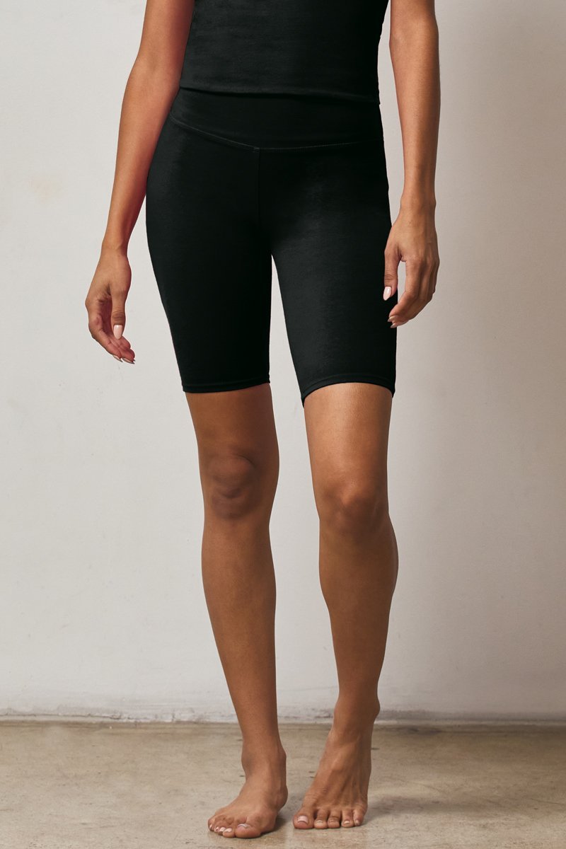 form flattering black cycle shorts