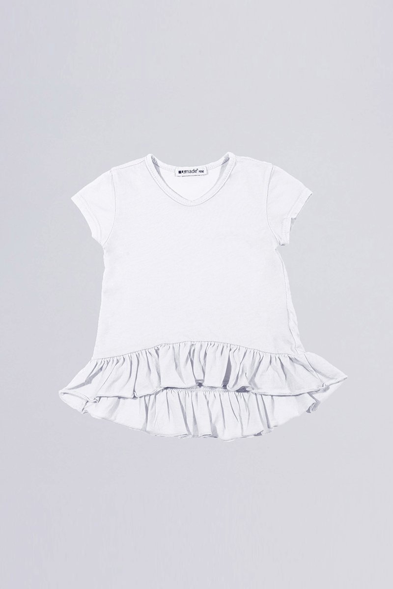 RUFFLE HEM TEE