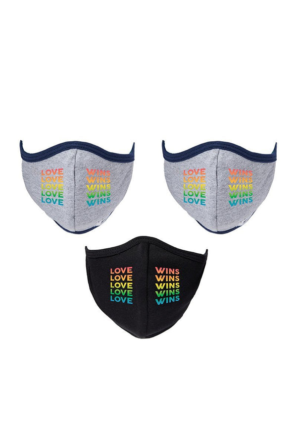 LIMITED EDITION - LOVE WINS RAINBOW PACK (3) - STYLISH FACE MASKS FOR MEN & WOMEN