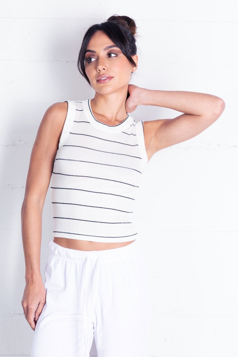private label woman ribbed tank top crop top manufacture 丨 Lezhou