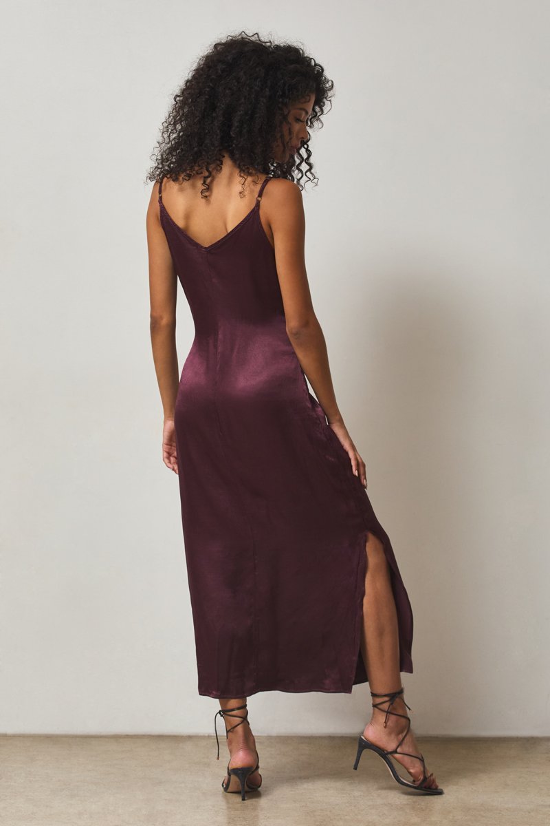 silky fig dress with adjustable straps